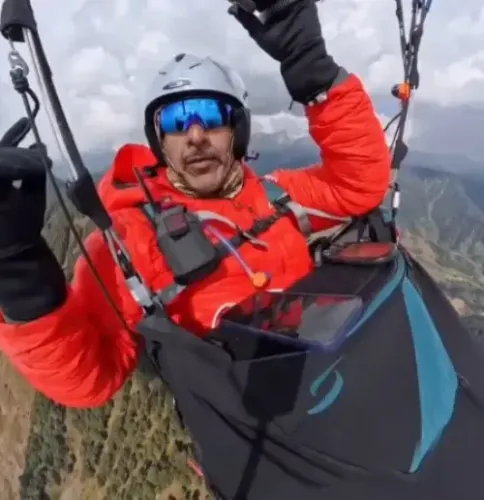 Did Vishal Dadlani Just Experience a Life-Changing Paragliding Adventure in the Snow-Capped Mountains?