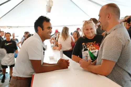 Vivek Ramaswamy at Cleveland's Little Italy Feast of the Assumption