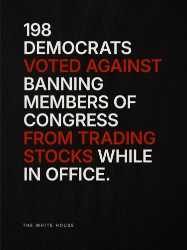 White House: 198 Democrats Vote Against Stock Trading Ban for Congress