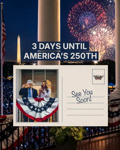 White House Counts Down 3 Days to July 4 Independence Day