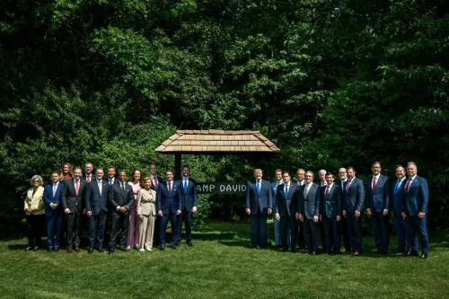 White House Holds Cabinet Meeting at Camp David