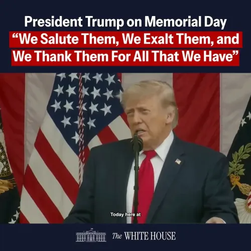 White House Honors Fallen Soldiers on Memorial Day 2026