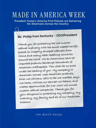 White House Marks Made in America Week, Backs Trump Manufacturing Push