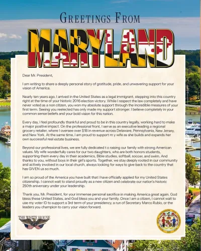White House Marks Presence in Maryland