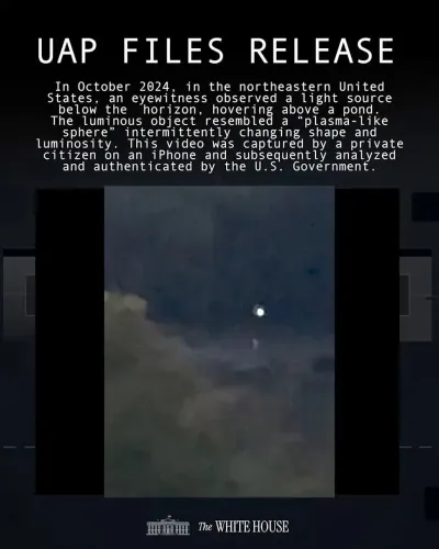White House Releases FBI UAP File on 'Orbs Over the Pond'
