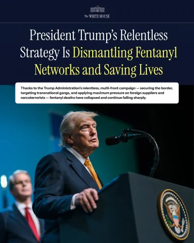 White House Says Trump Is Cutting Fentanyl on US Streets
