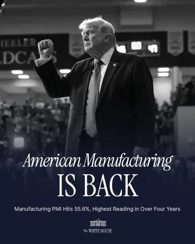 White House Says US Manufacturing Is Back Under Trump