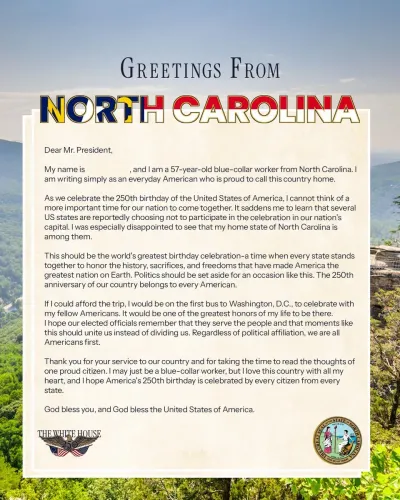White House Signals Official Visit to North Carolina