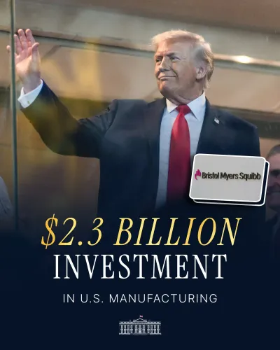 White House Touts BMS Houston Plant, 500+ Jobs Under Trump