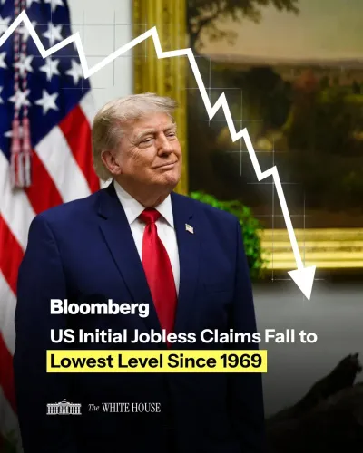 White House: US Jobless Claims Hit Lowest Since 1969