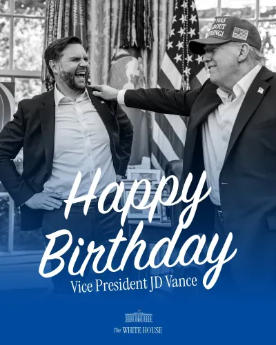 White House Wishes VP JD Vance a Happy Birthday