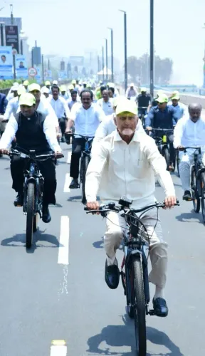 Chandrababu Naidu cycles 5.5 km in Vizag on World Environment Day, pushes green agenda
