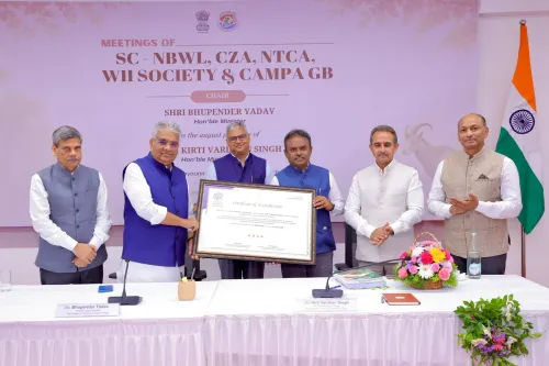 Yadav Presents 4-Star NSCSTI Accreditation to CASFOS Coimbatore
