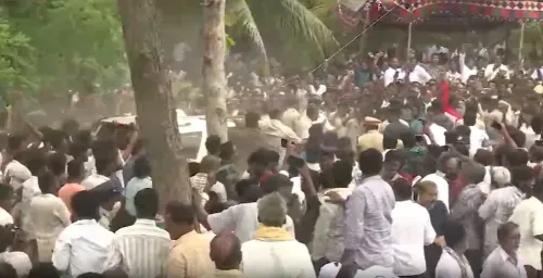 Ambati Rambabu booked for pushing cops at Mudragada Padmanabham's funeral