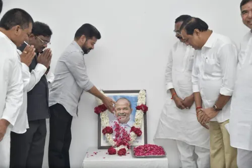 YSR death anniversary: Telangana CM Revanth Reddy leads tributes in Delhi