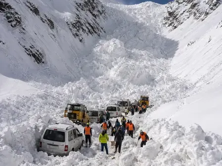 Significant Snow Avalanche Hits Zojila Pass, Traps Vehicles Without Casualties