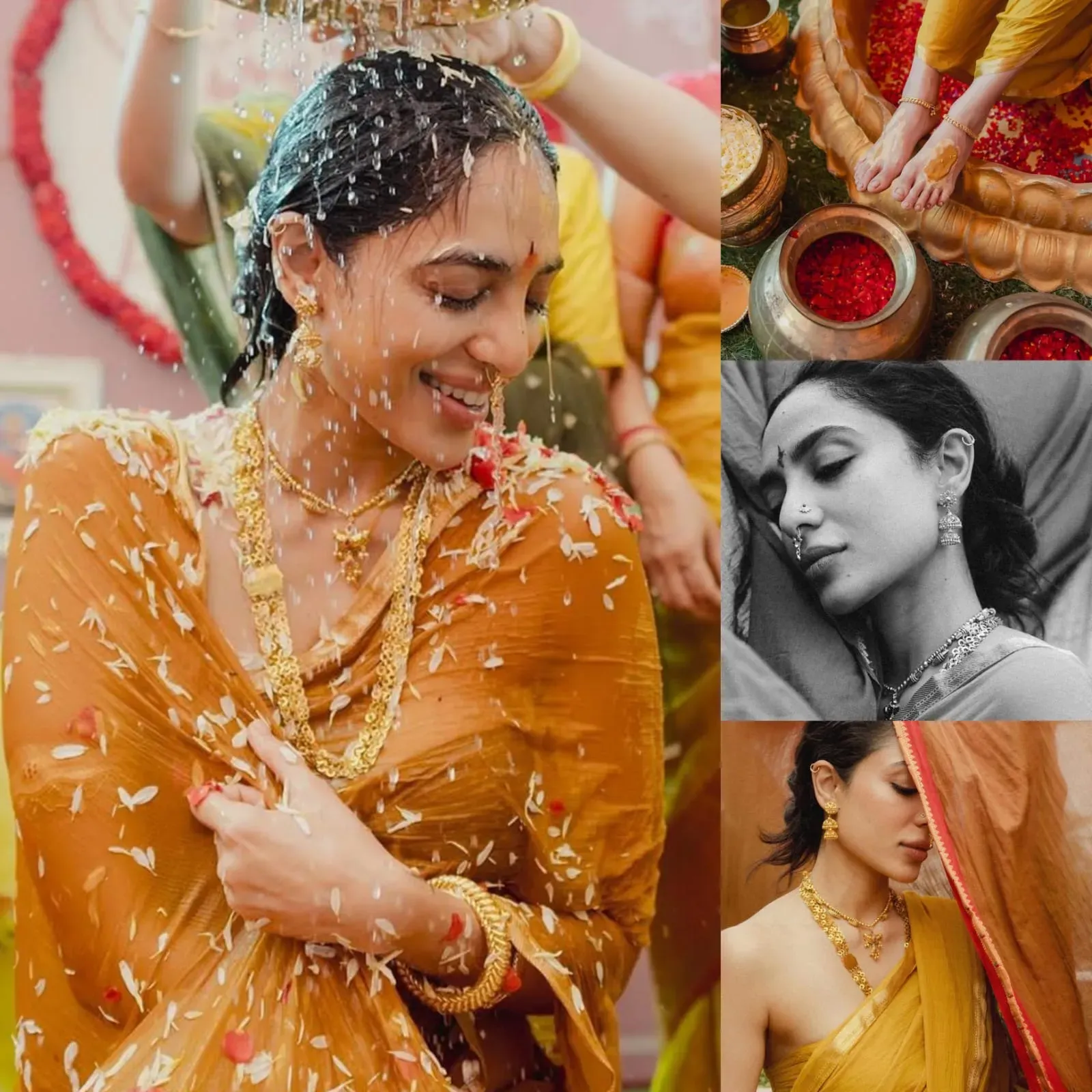 Sobhita Dhulipala Adorns Heirloom Jewelry for 'Raata Ceremony' Before Marrying Naga Chaitanya