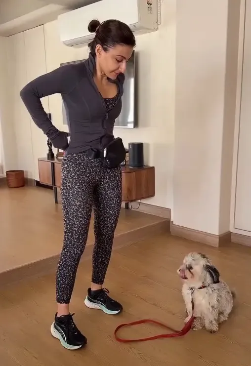 Did Soha Ali Khan's Gym Plan Turn into a Fun Puppy Chase?