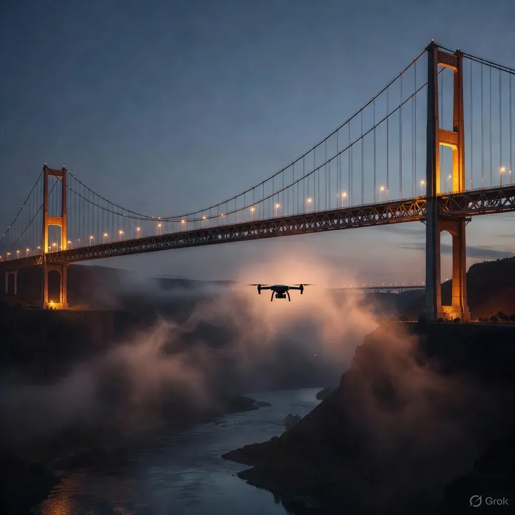 30kg drone could collapse China's suspension bridges, study warns