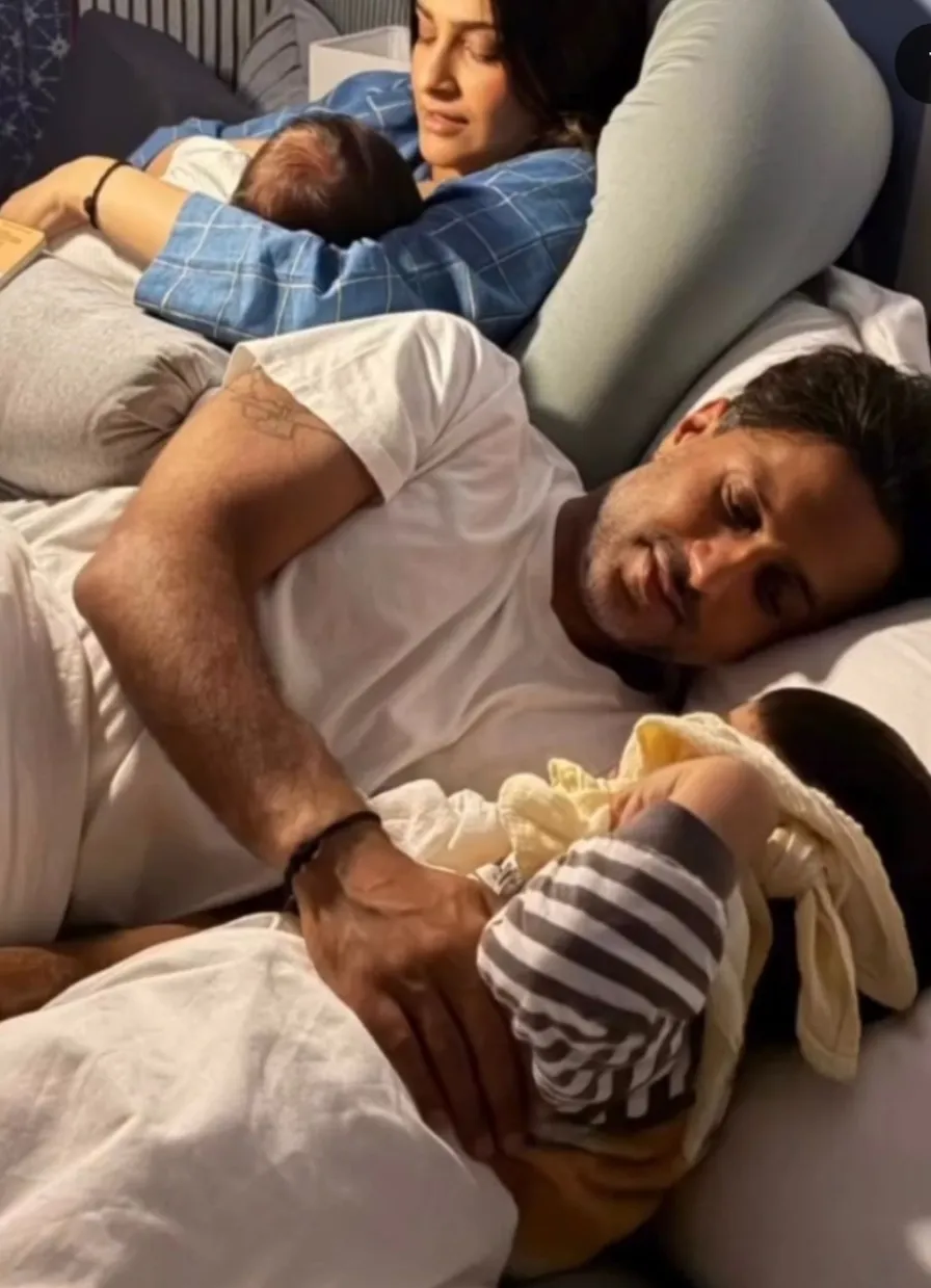 Sonam Kapoor, Anand Ahuja mark anniversary as MIL shares candid bedtime moment with both sons