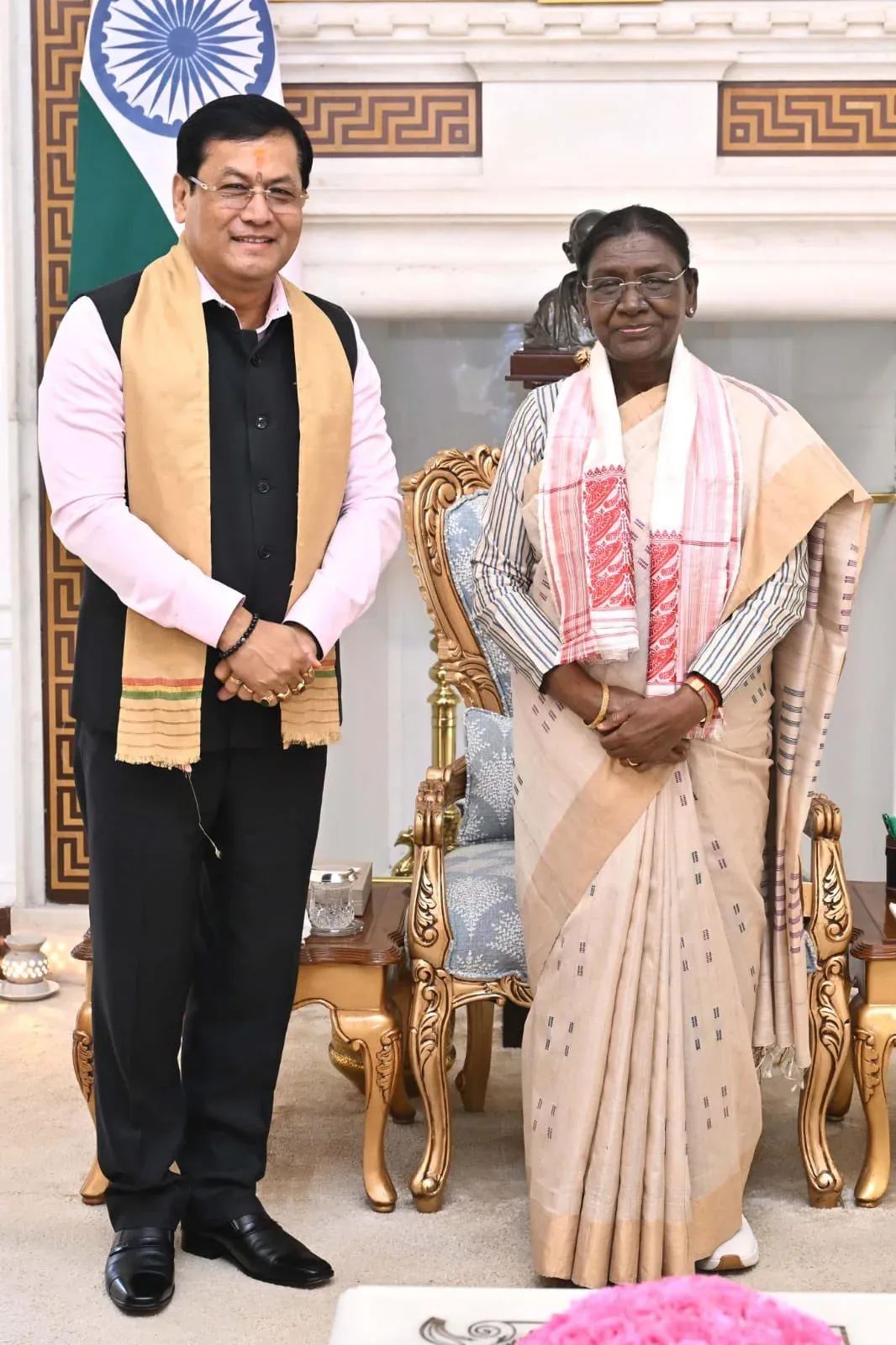 Sonowal Calls on President Murmu at Rashtrapati Bhavan