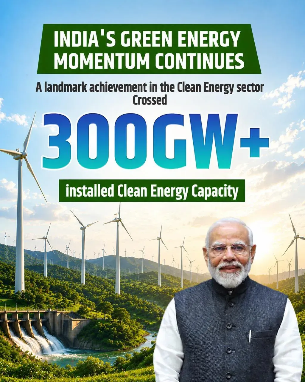 Sonowal Hails India's 300 GW Non-Fossil Fuel Milestone