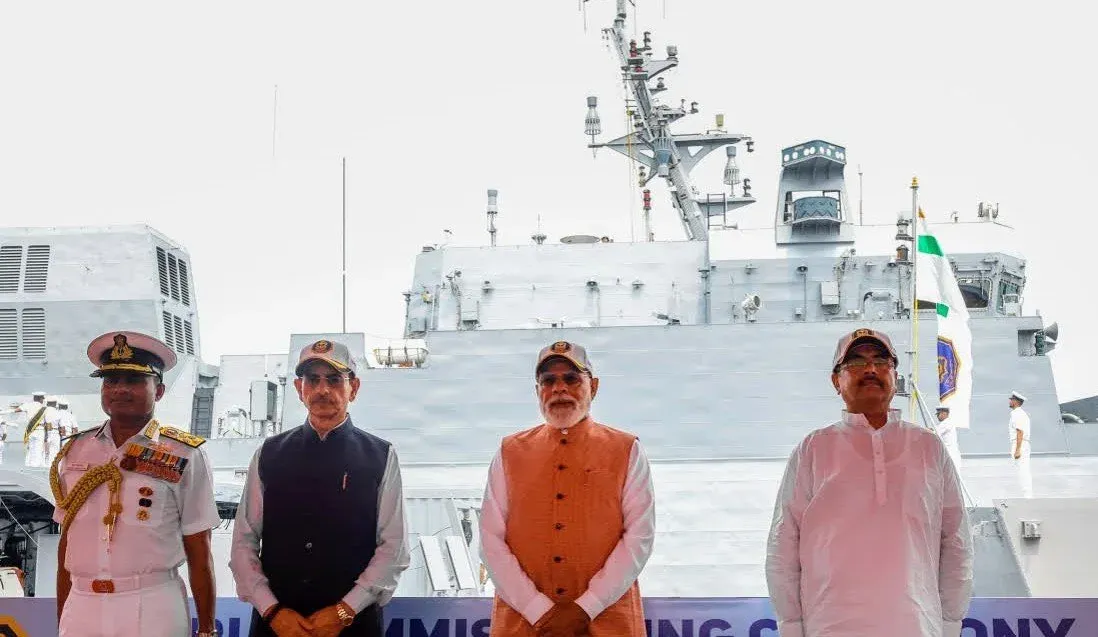 Sonowal hails tri-commissioning of 3 warships at Kolkata port