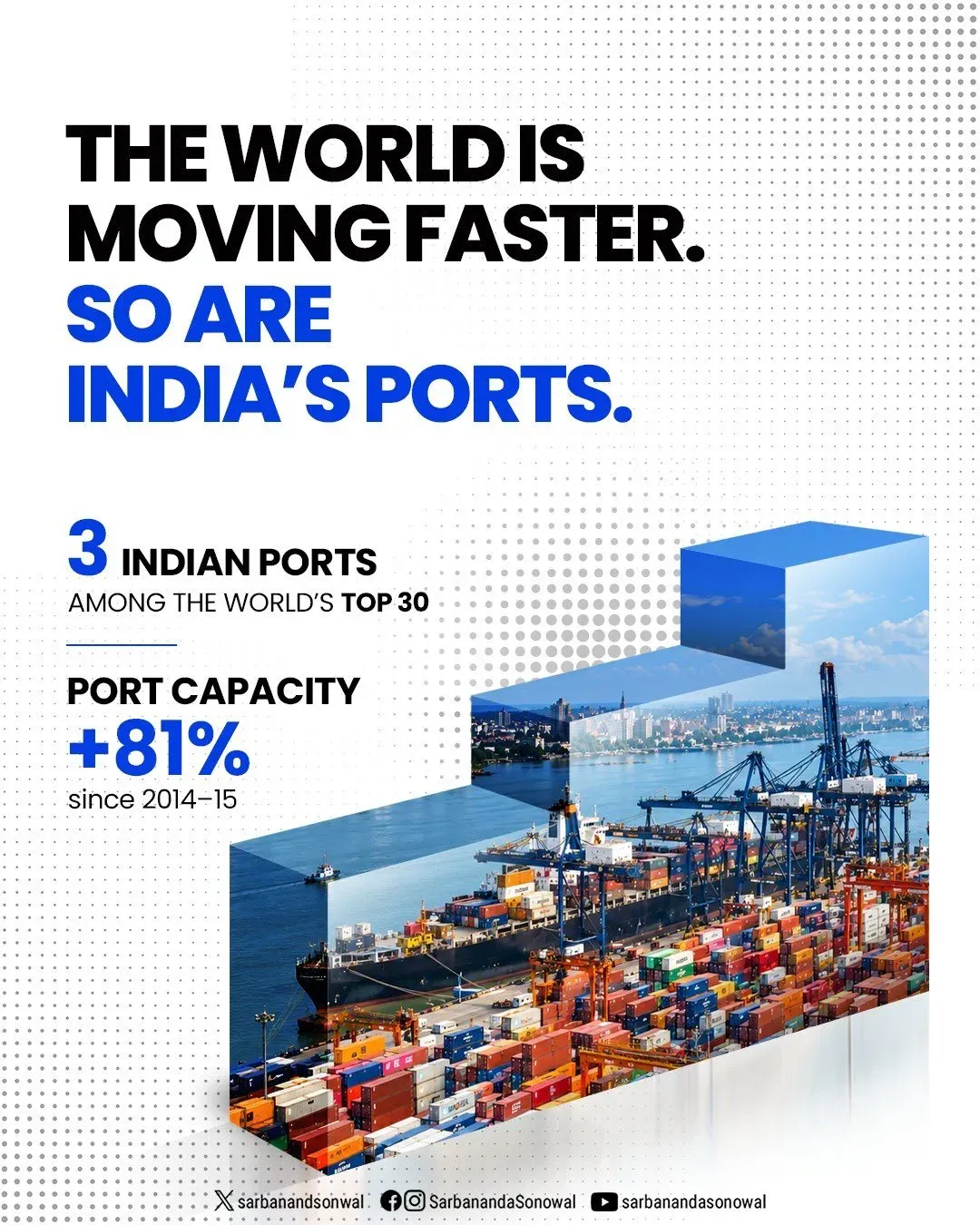 Sonowal: India's port capacity up 81% since 2014, 3 ports in global top 30
