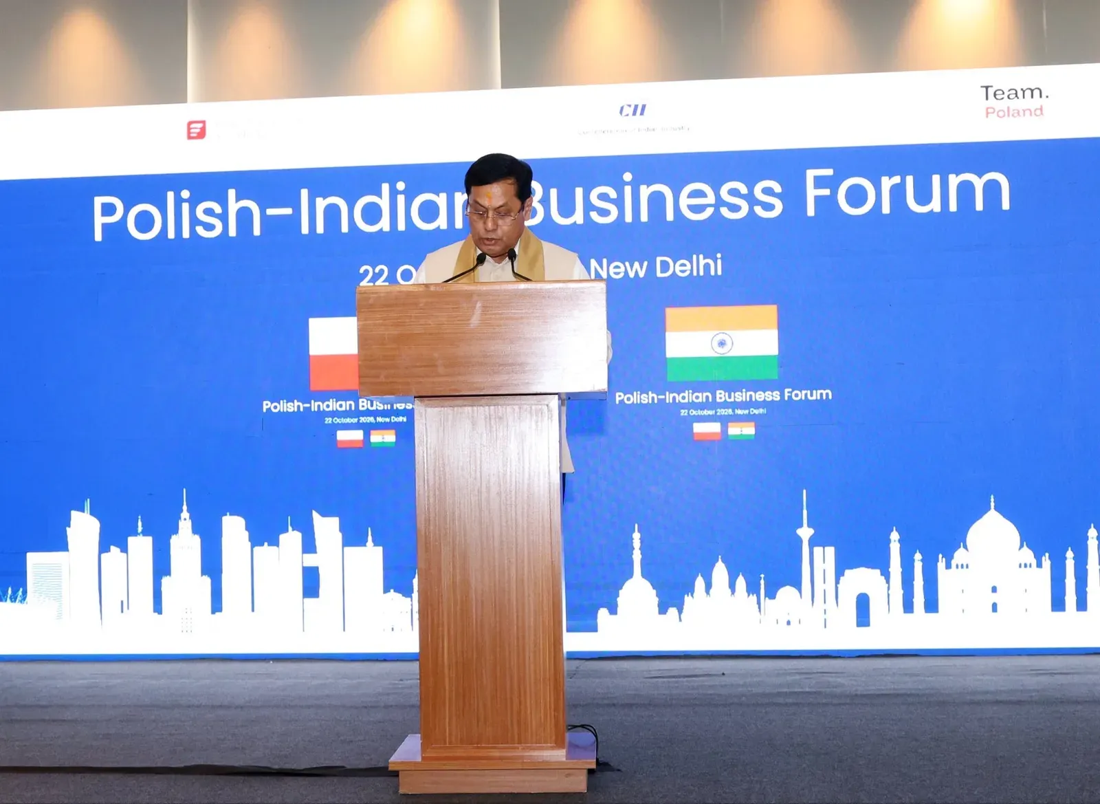 Sonowal keynotes Polish-Indian Business Forum with Tusk in New Delhi