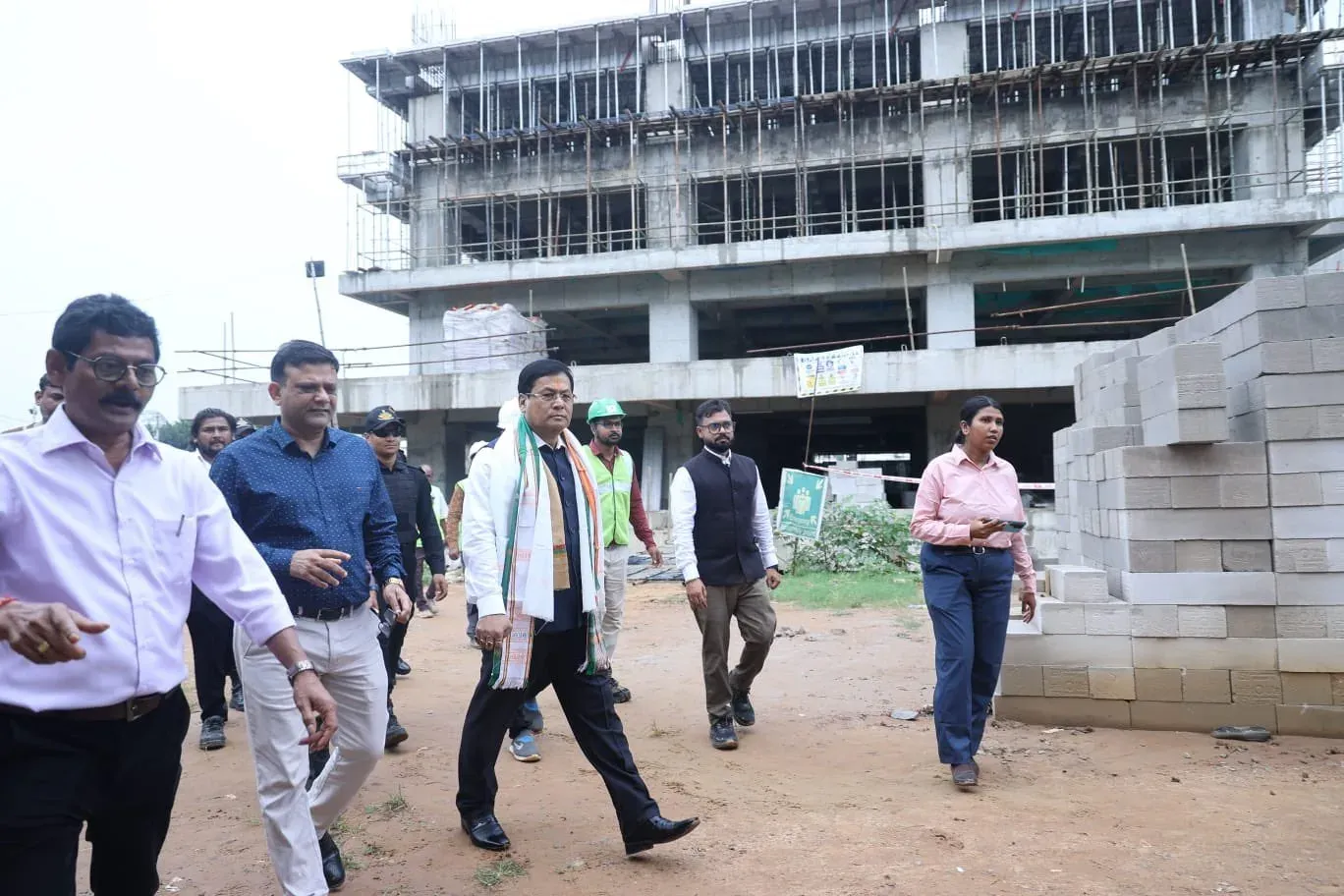 Sonowal Reviews High-Rise Office Building in Agartala