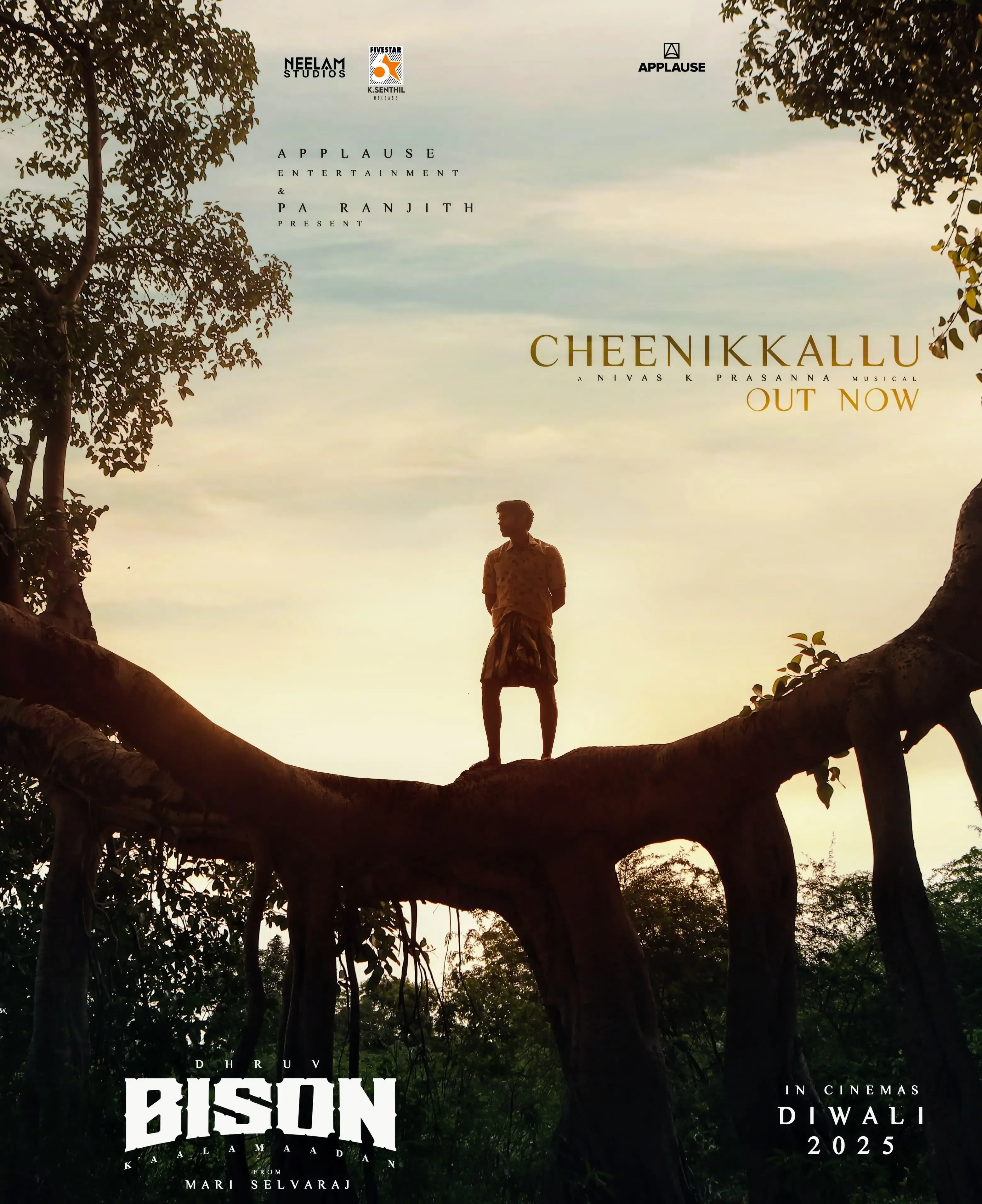 Have You Heard the Soothing Lullaby 'Cheenikkallu' from Dhruv Vikram's Upcoming Sports Drama 'Bison Kaalamaadan'?