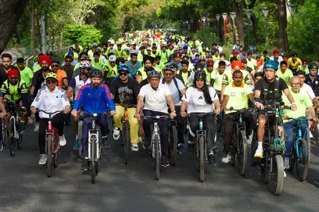 World Bicycle Day 2025: Mandaviya leads 4 lakh cyclists in Fit India Sundays drive