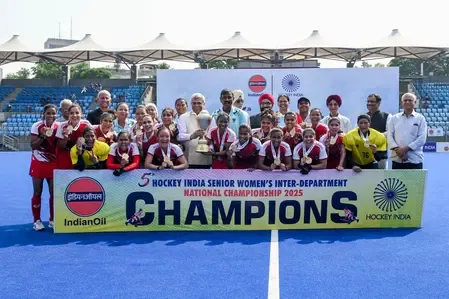 Did the Railways Sports Promotion Board claim the championship in the Senior Women Inter-Department National Hockey?