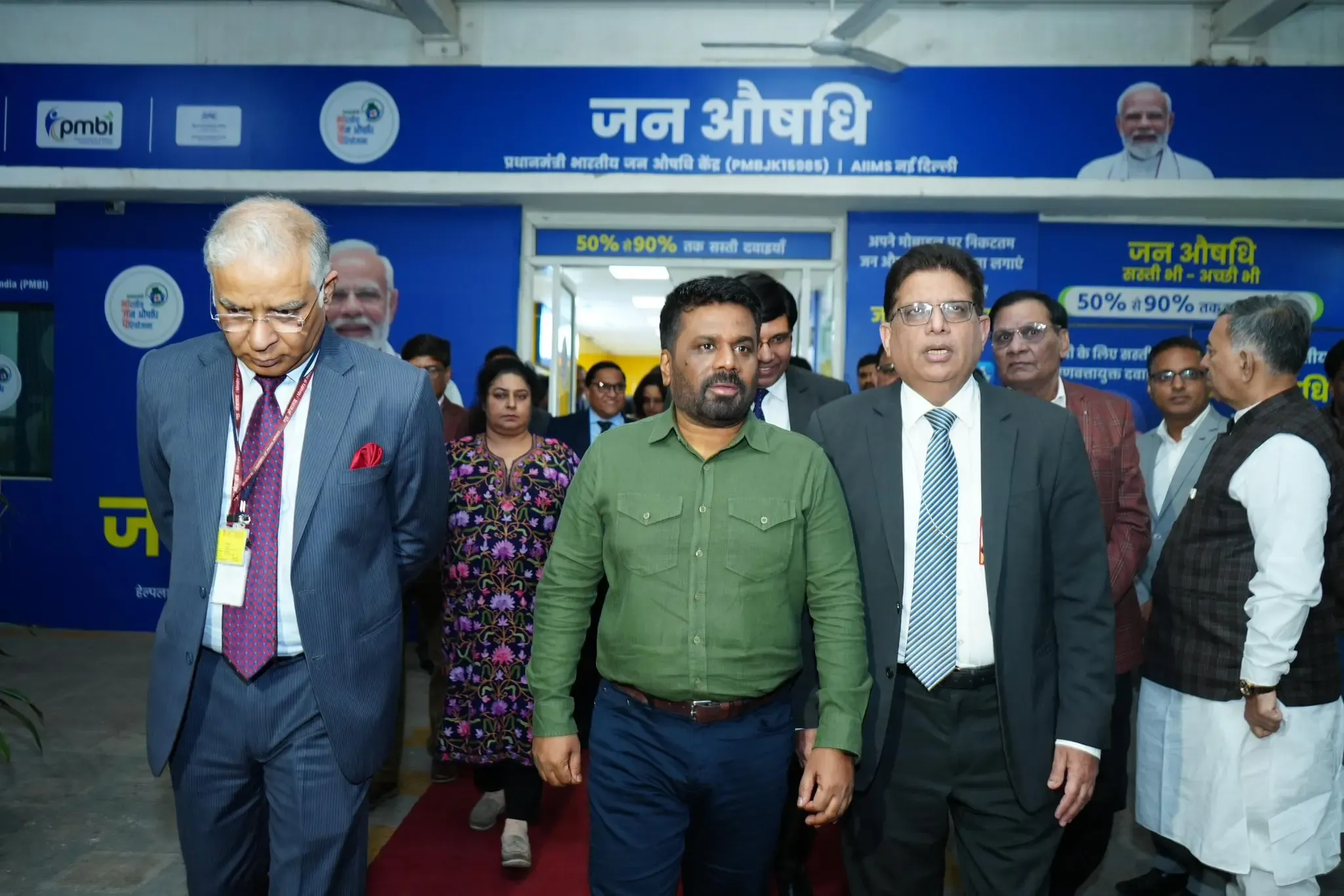 Sri Lankan President Dissanayake Explores Jan Aushadhi Kendra at AIIMS in Delhi