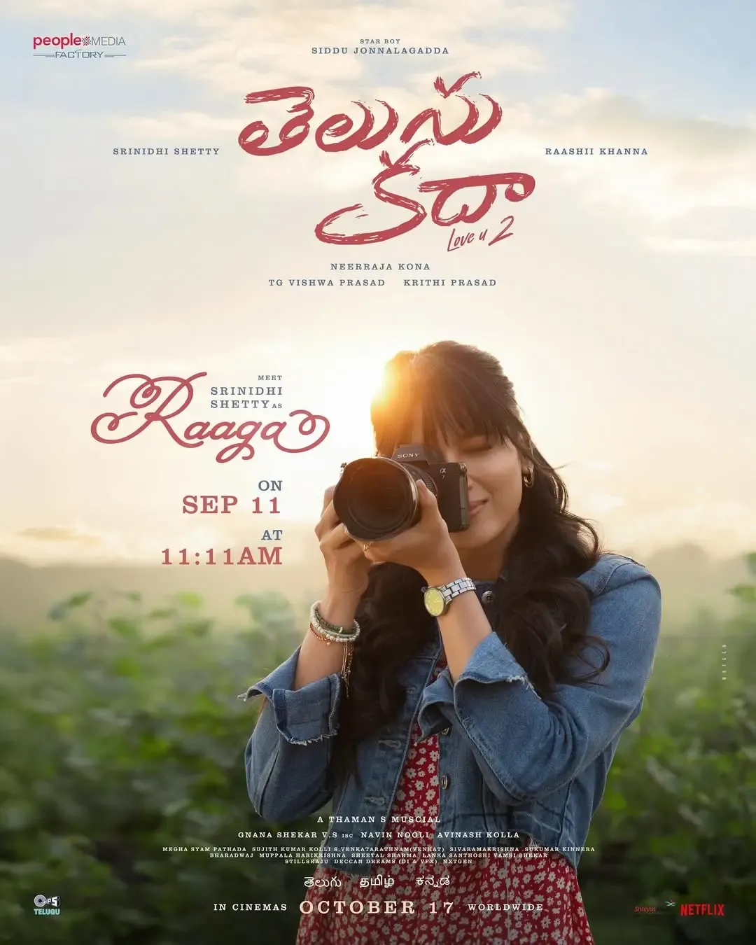 What Are the Character Names of Srinidhi Shetty and Raashi Khanna in 'Telusu Kada'?