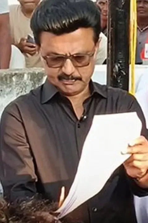 M.K. Stalin Opposes Delimitation Bill with Black Flag Protest