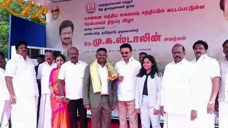 Did M.K. Stalin inaugurate a flyover to alleviate traffic in South Chennai?