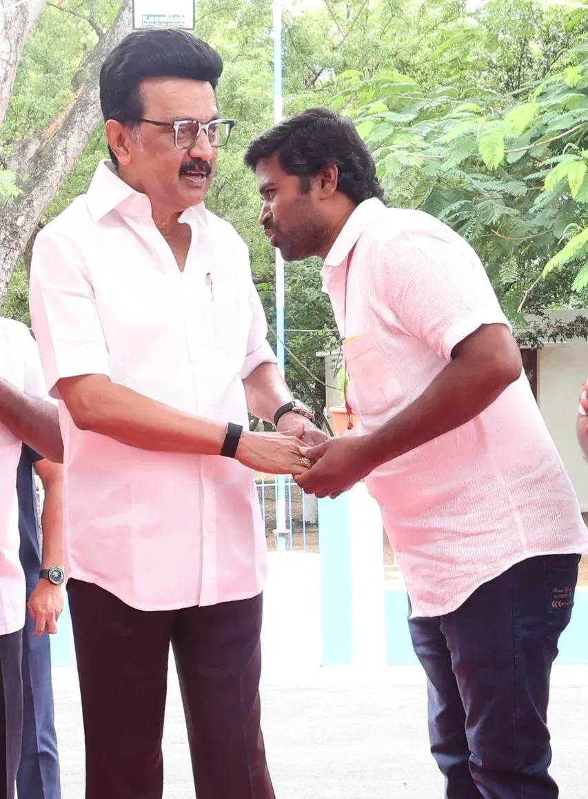 Stalin Wishes DMK Functionary Shanmugam on Birthday