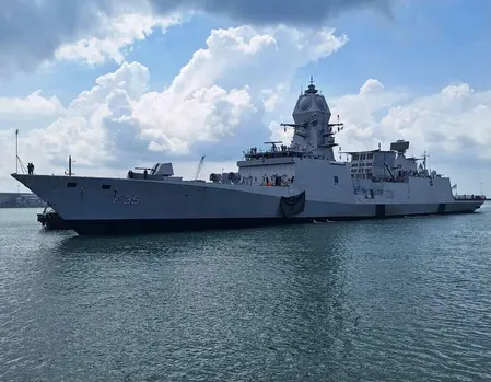 INS Udaygiri, Shakti & Kavaratti dock at Singapore's Changi Naval Base