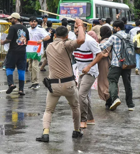 NEET protests turn violent in Darbhanga, Begusarai; police lathi-charge, fire tear gas