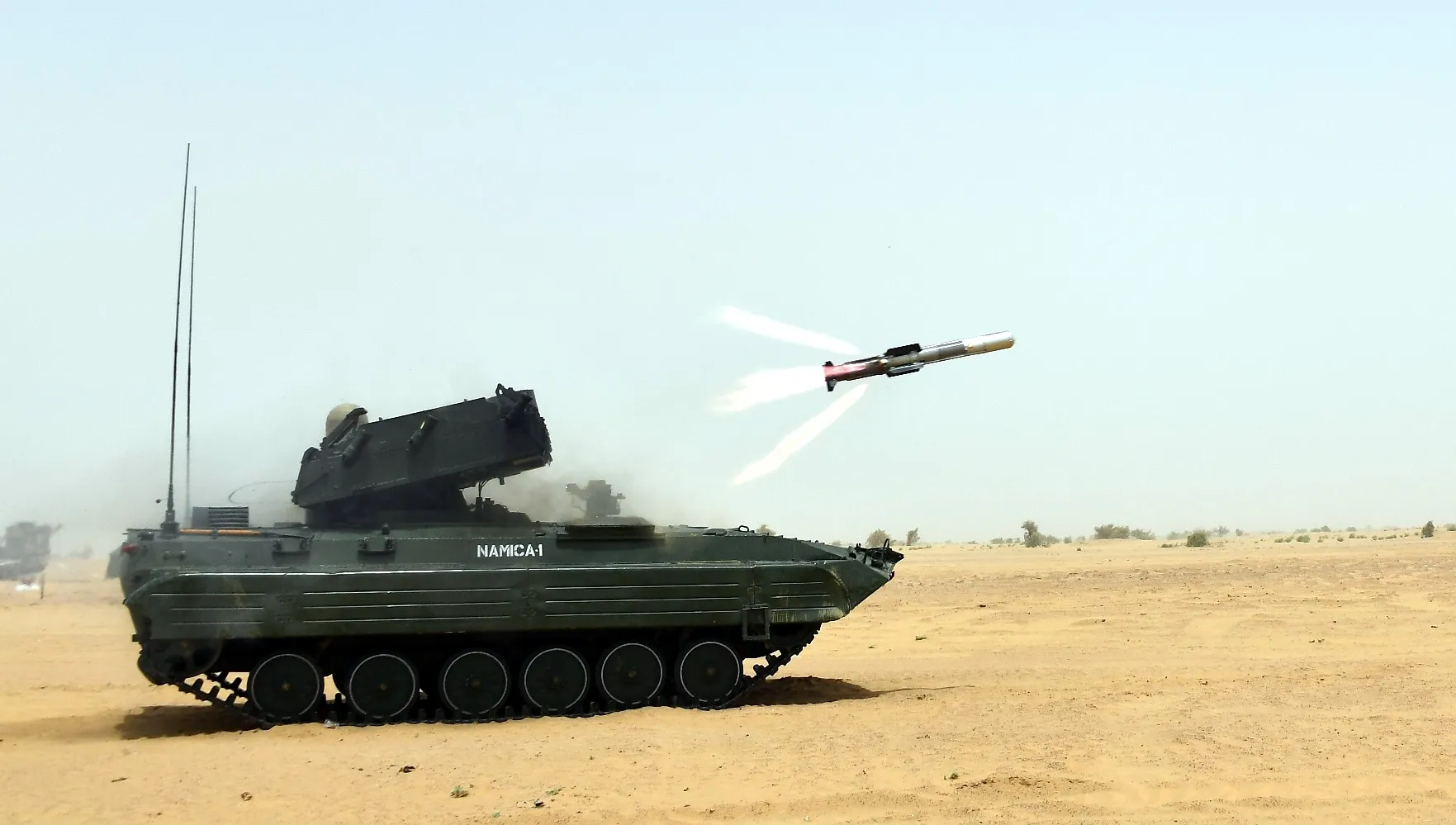 Successful Evaluation Trials of the Anti-Tank Guided Missile ‘Nag Mk 2’ in Pokhran, Rajasthan