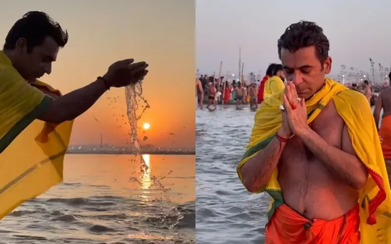 Sunil Grover ‘feels blessed’ to take a holy dip at Maha Kumbh 2025