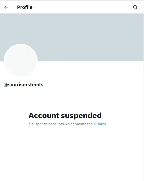 Sunrisers Leeds' X Account Faces Suspension After Abrar Ahmed Signing Fallout