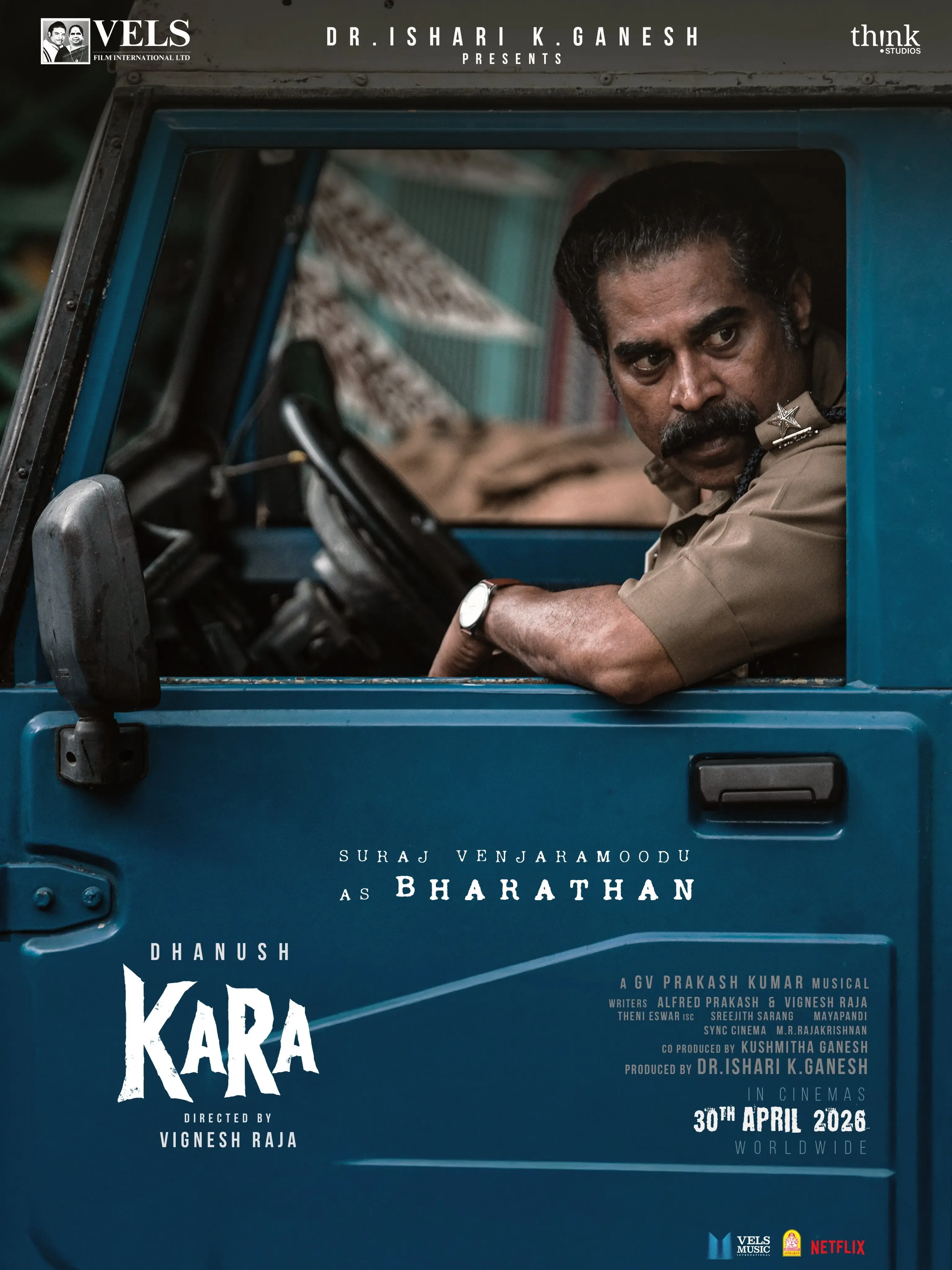 Suraj Venjaramoodu Takes on Cop Role in Dhanush's 'Kara'