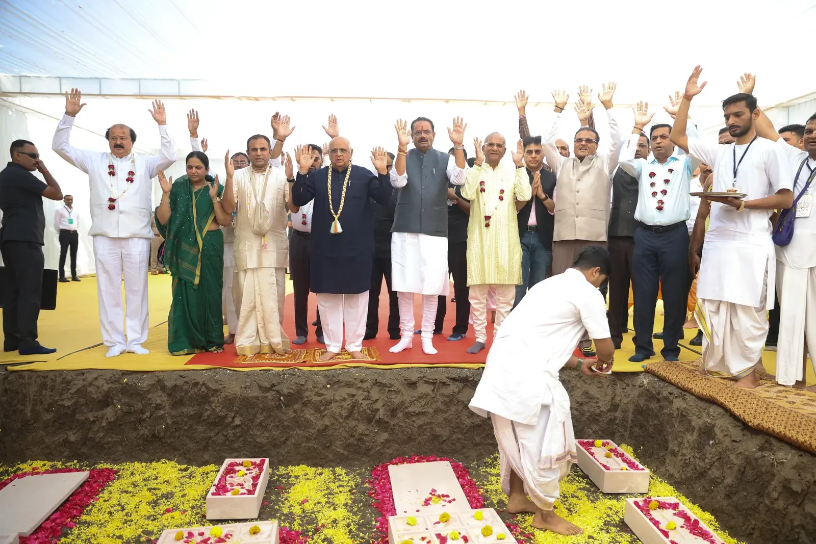 ₹125-crore ISKCON temple for Surat: Gujarat CM Bhupendra Patel lays foundation stone at Kosmada