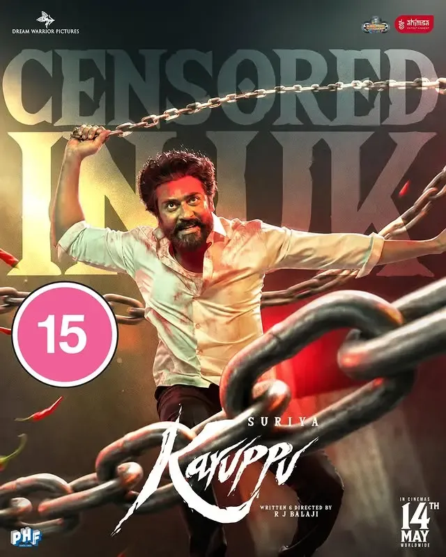 Suriya's 'Karuppu' gets UK Censor Board nod with Uncut '15' certificate ahead of May 14 release