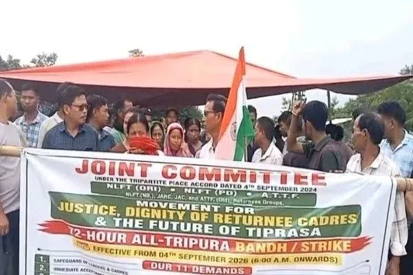 Tripura NH-8, rail blockade: Surrendered NLFT, ATTF militants launch 72-hour shutdown