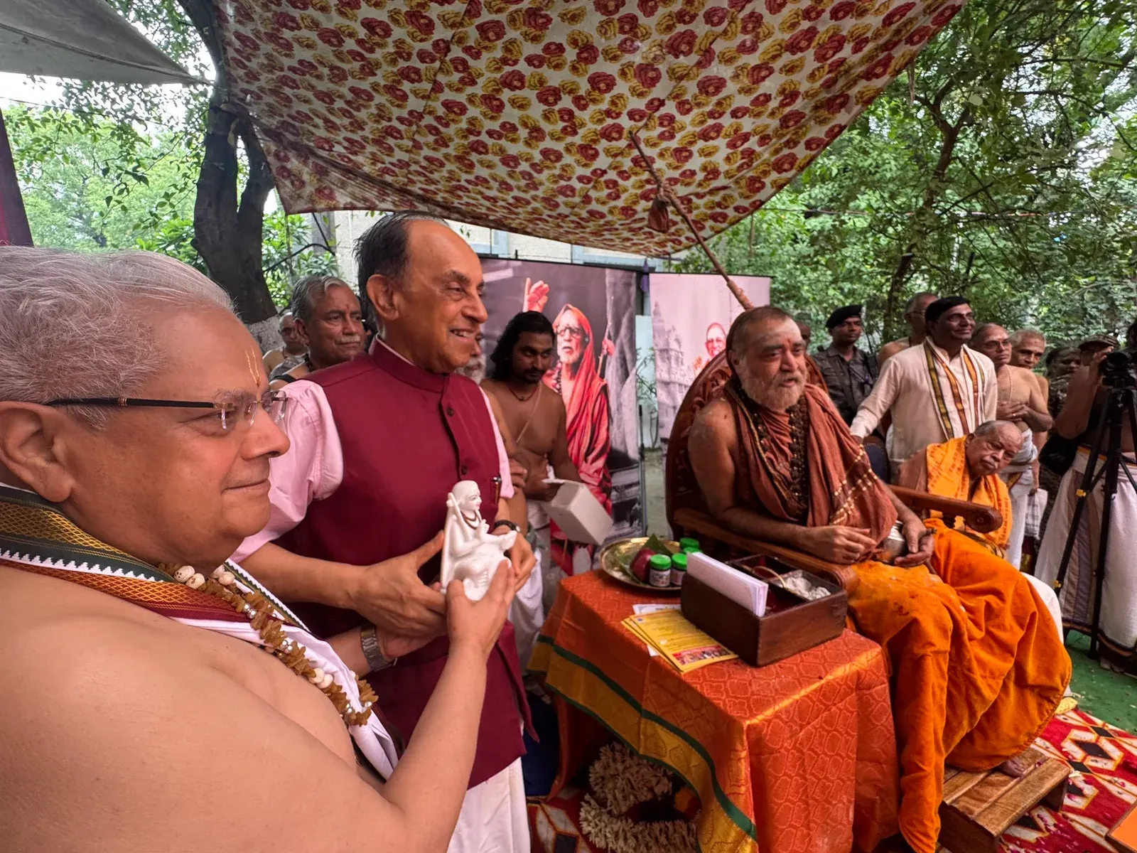 Swamy Seeks Blessings at Kamakshi Temple Kumbha Abhishekam
