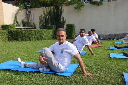 MoS Kirti Vardhan Singh joins yoga session in Dushanbe ahead of IDY 2026