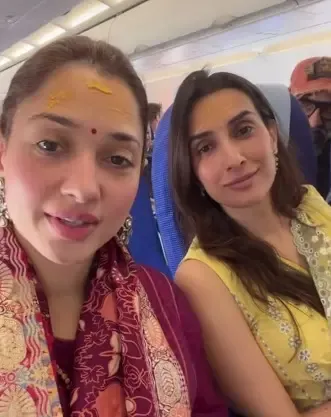 Tamannaah Bhatia, Pragya Kapoor call Ujjain temple visit 'amazing' after Bhasma Aarti